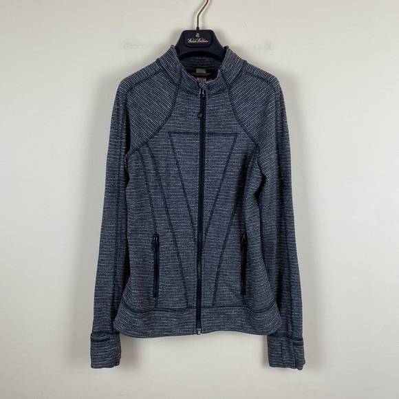 Ivivva by Lululemon Perfect Your Practice Jacket in Coco Pique Black White - Picture 1 of 7